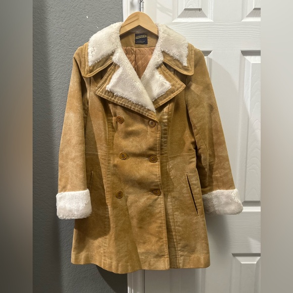 Jackets & Blazers - Vintage genuine Heeksuede brown jacket winter coat women’s size small medium